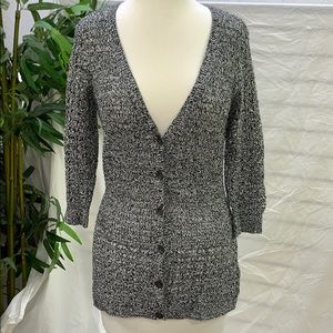 DKNY Jeans Open Knit Long Cardigan